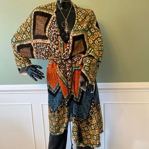 Multi Colored Belted Sweater by Chico